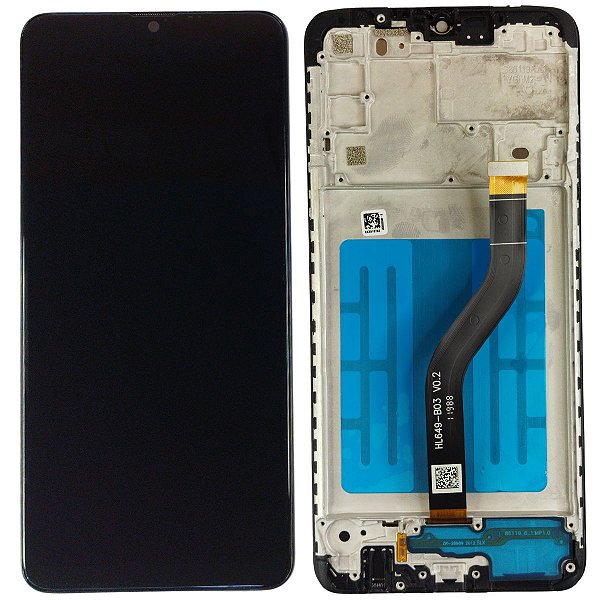 Tela Frontal Touch Display Samsung A20S - A207 - Com aro Preto (PREMIUM)