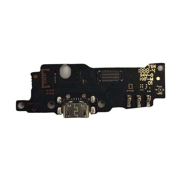 Conector de Carga Com Placa Moto E5 Play