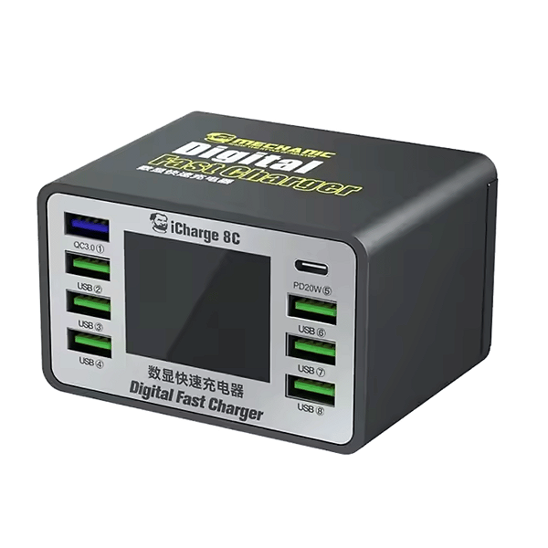 Carregador Rapido Inteligente 8C - 8 Portas Usb - Fast Charge 3.0 - MECHANIC