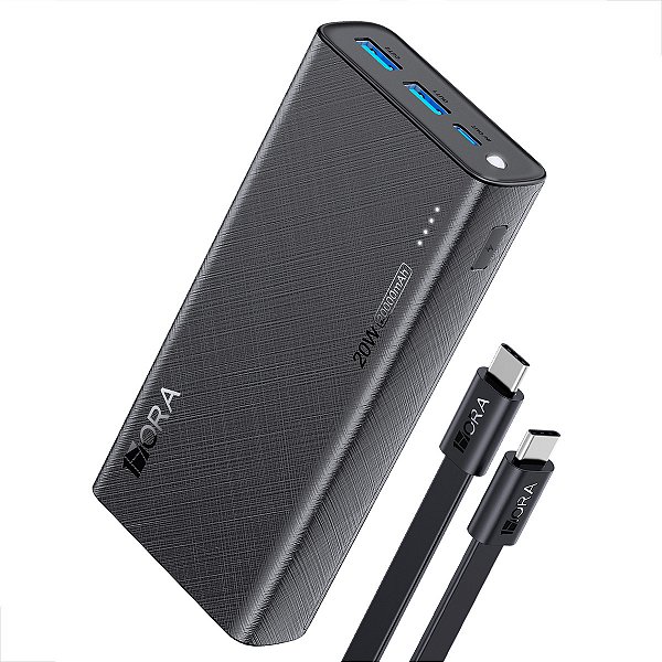 Power Bank 20.000mAh - PD20W - Preto - GAR158