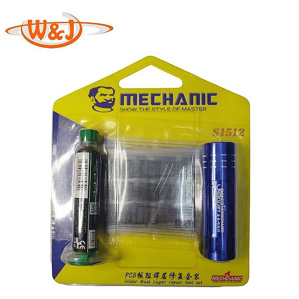 Tinta uv verde S1512 Kit com lanterna - Mechanic
