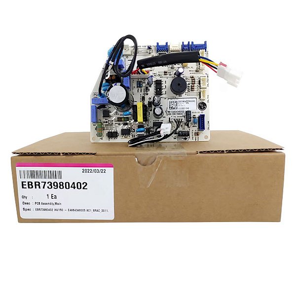 Placa principal evaporadora Ar Condicionado LG ASNQ092WSA0, ASNQ122BSA1, ASNQ182CSA1 - EBR73980402