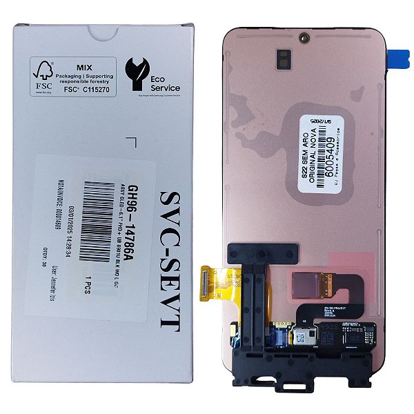 Tela Frontal Samsung S901 - S22 - Sem Aro Original Nova