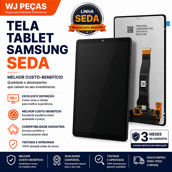Tela Frontal Samsung T285 - Preto - Seda