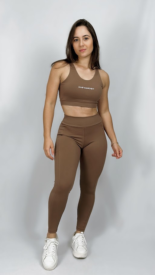 Legging Coffee com Bolso