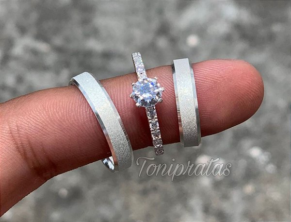 par de aliança 4mm\ anel cinderela 2 incluso