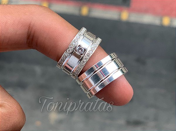 par de aliança 10mm