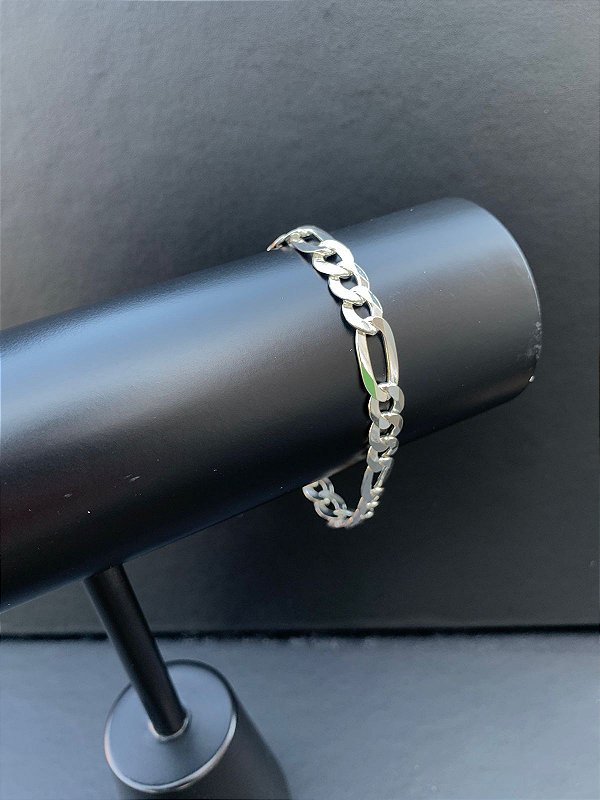 pulseira  3x1 8mm / prata 925