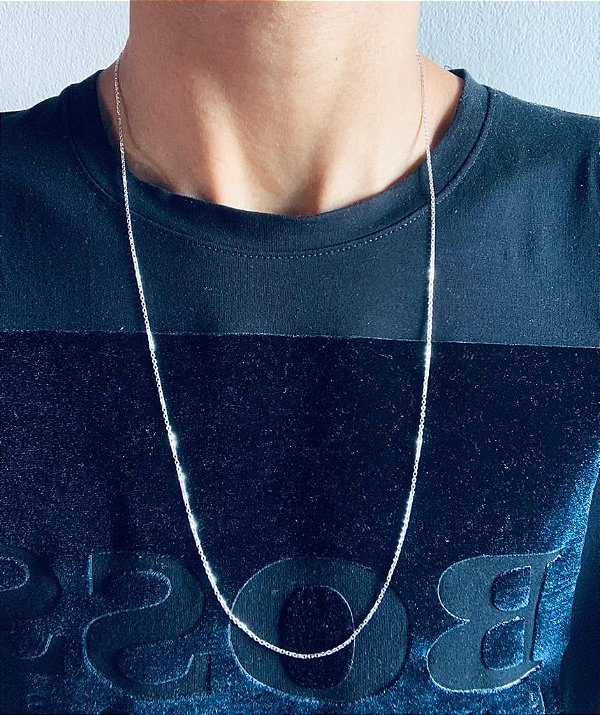 corrente cartier 1mm / prata 925