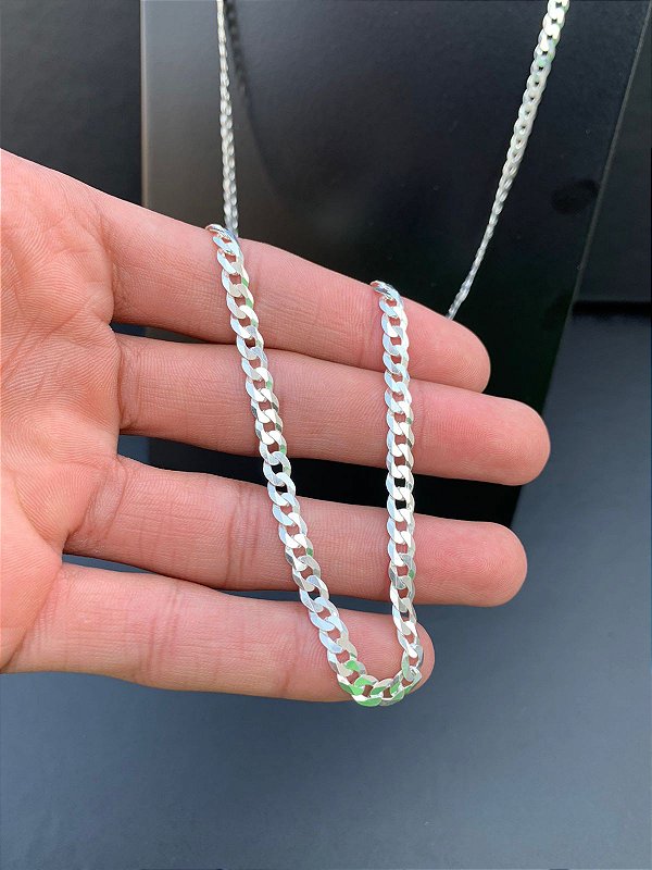 corrente grume 5mm/ prata 925