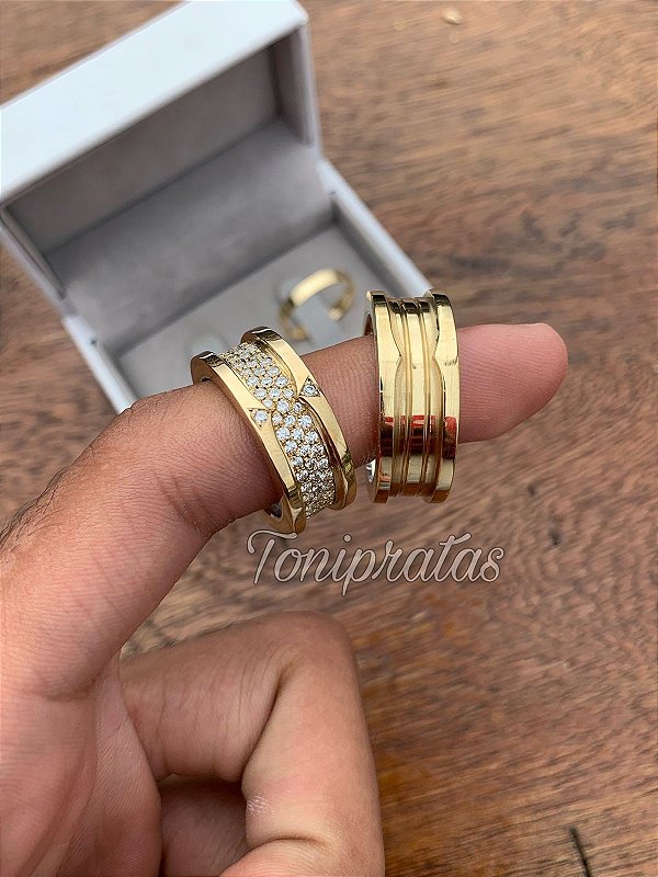 alianças estilo bulgari