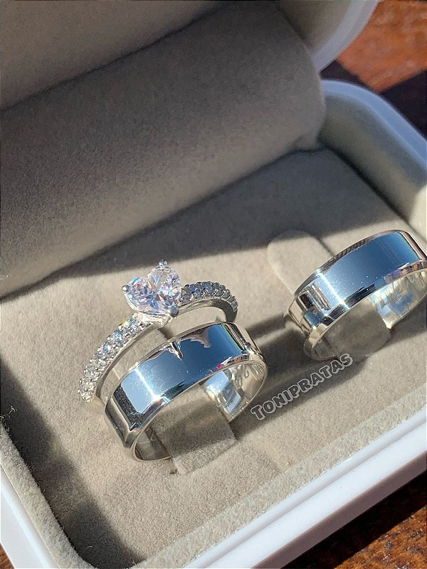 alianças turquia 6mm com anel solitário julieta