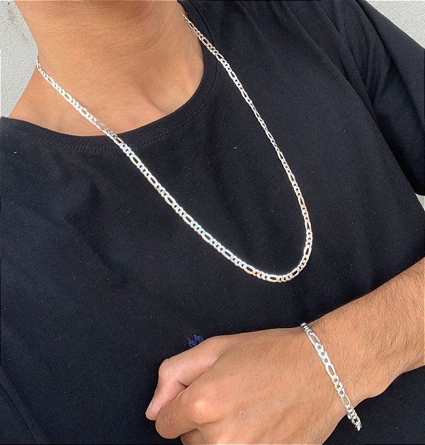 conjunto 3x1 4mm / prata 925