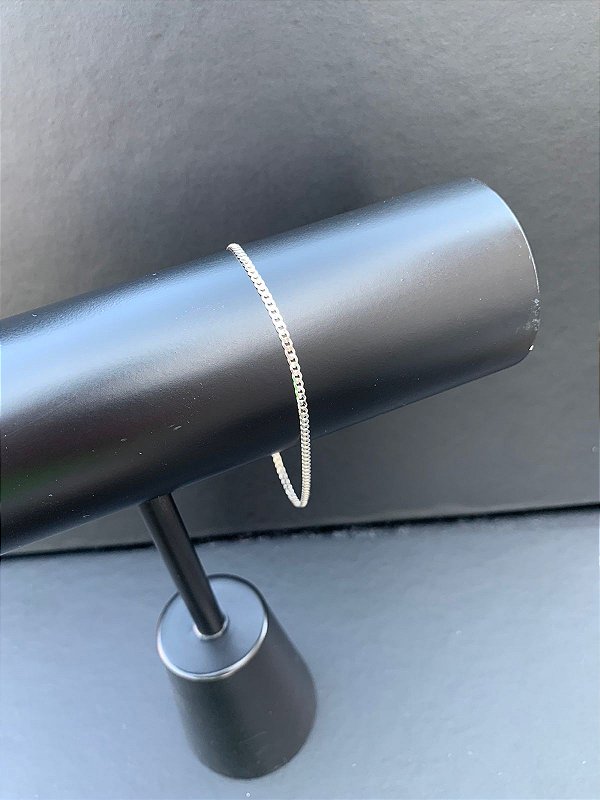 pulseira grume escama 2mm/ prata 925