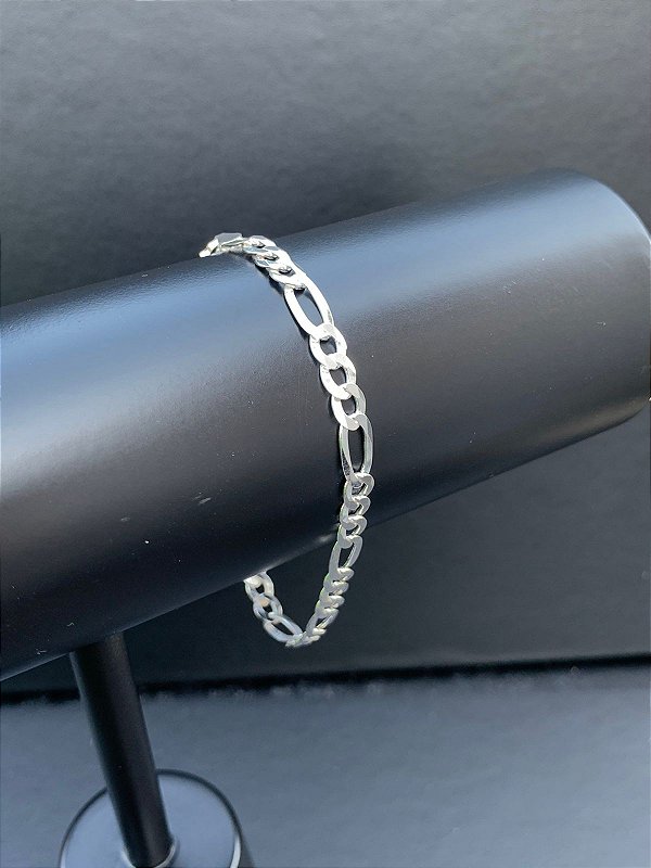 pulseira 3x1 5mm/ prata 925