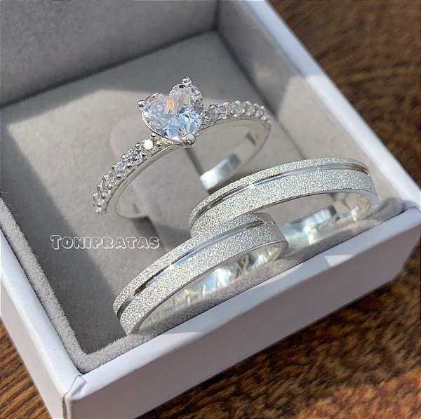 alianças melissa 4mm com anel julieta