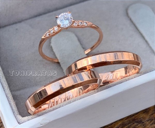 alianças lara 3mm com anel libélula