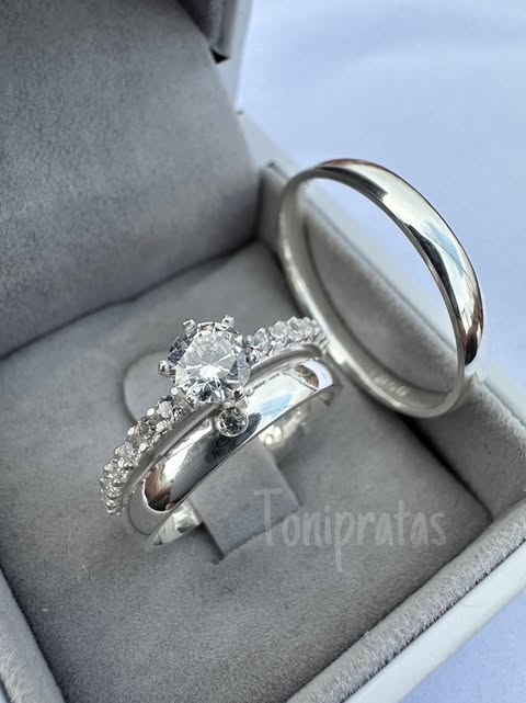 Alianças pingo e Anel cinderela