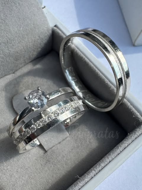 Alianças monte rei e Anel cristal