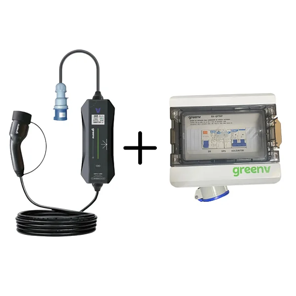 Kit GV Pro 7,4kW  + Quadro 7kW GreenV com Tomada 32A