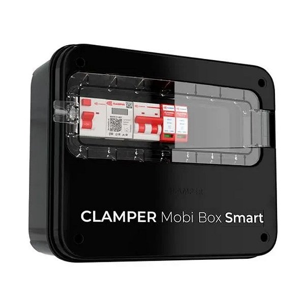 Quadro Smart de proteção para carregadores veiculares - 220V / 250V - CLAMPER Mobi Box Smart 8KW P M - 028725