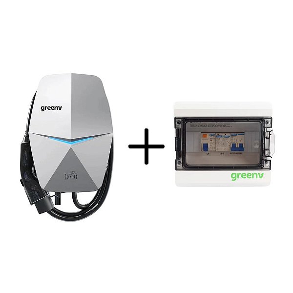 Kit K Series Wallbox 7kW Zeeda + Quadro de Proteção 220V 7 kW GreenV