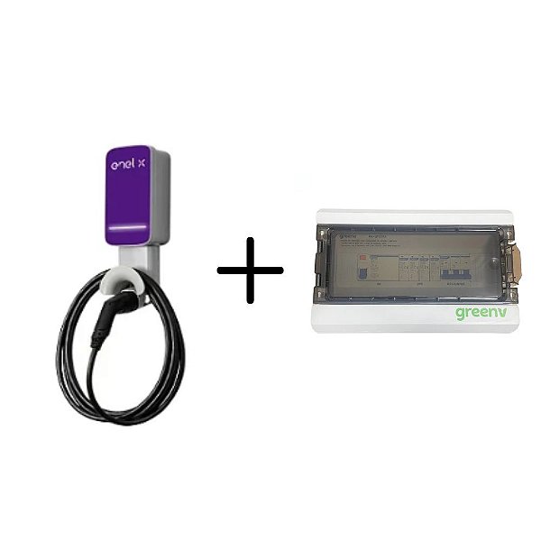 Kit Enel X 7 kW a 22kW + Quadro de Proteção 380V 22KW GreenV