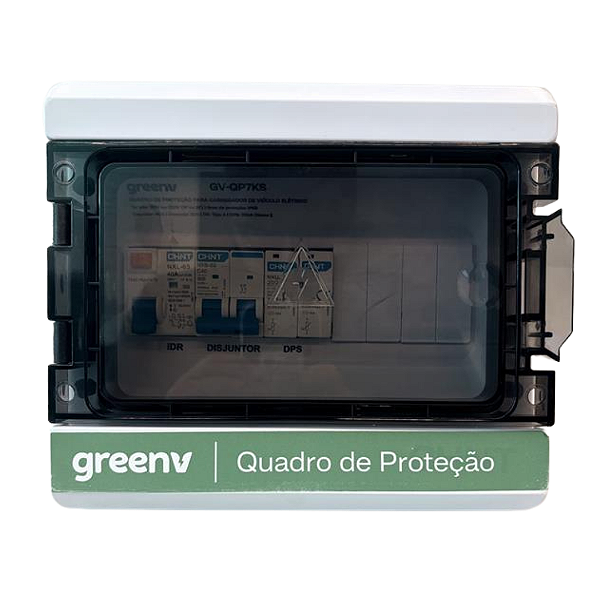 Quadro de Proteção 220V 7 kW GreenV com Prensa Cabo