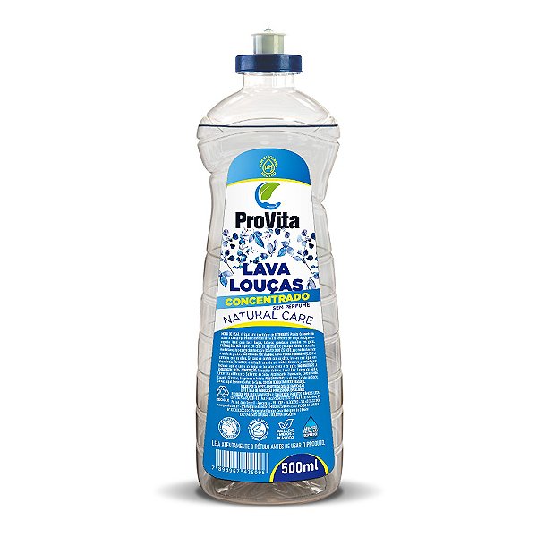Detergente Lava Louças CONCENTRADO Natural Care (sem perfume) Provita