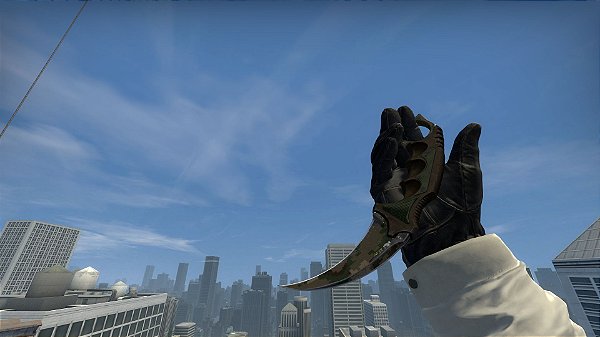 KARAMBIT - CAMUFLAGEM DIGITAL - BEM DESGASTADA