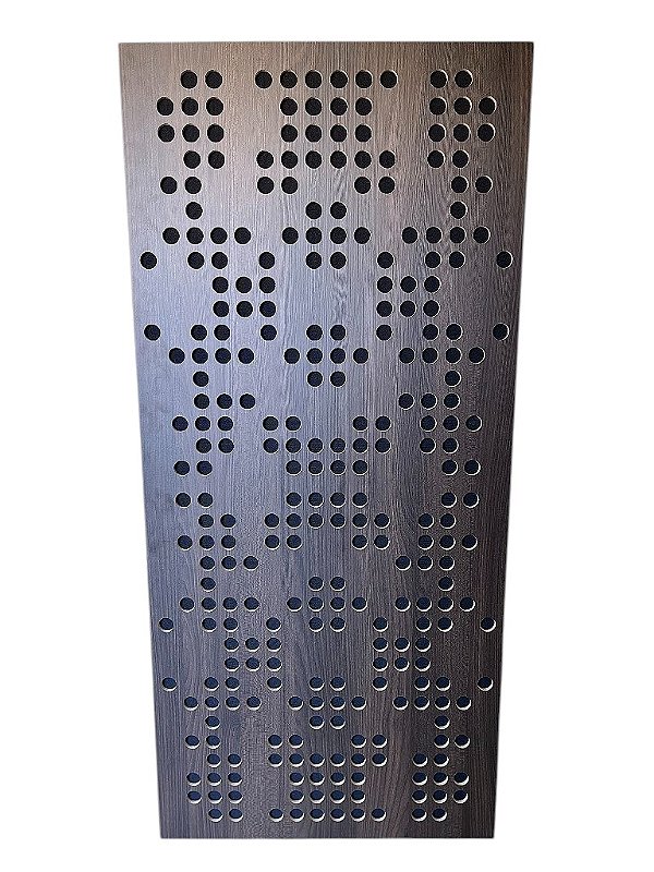 Painel acústico absorção e difusão Mandala 120 x 60 x 07cm