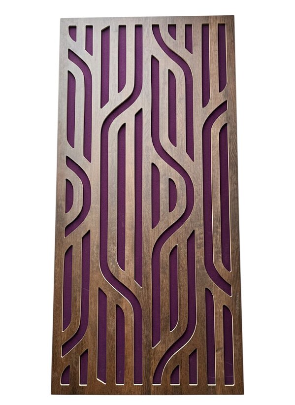 Painel acústico absorção e difusão Tribal 120 x 60 x 07cm