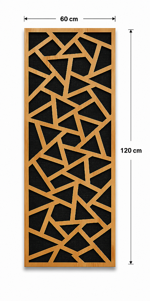 Painel acústico absorção e difusão Mosaico 120 x 60 x 07cm