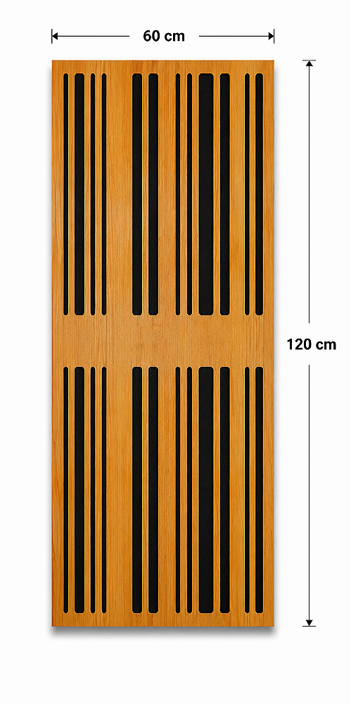 Painel acústico absorção e difusão Axis 120 x 60 x 07cm