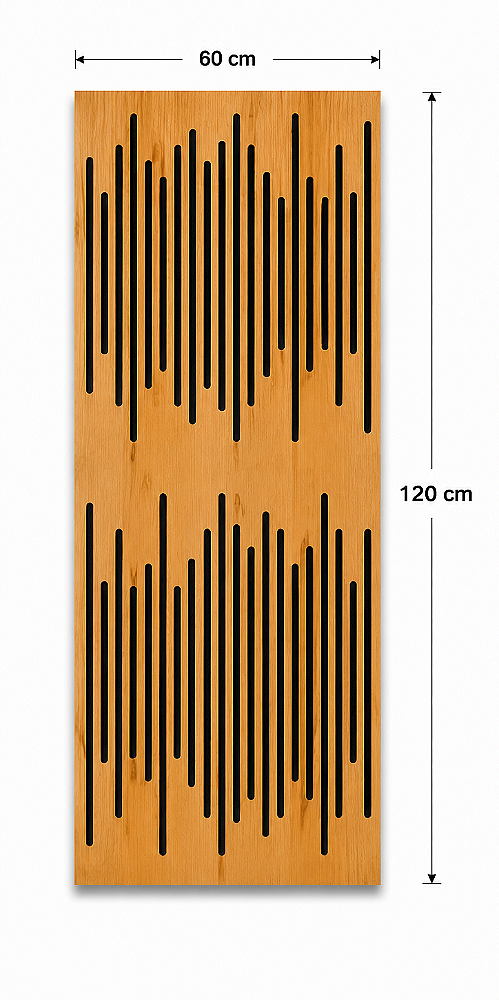 Painel acústico absorção e difusão Echo 120 x 60 x 07cm