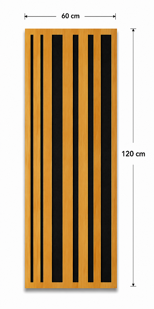 Painel acústico absorção e difusão Sigma 120 x 60 x 07cm
