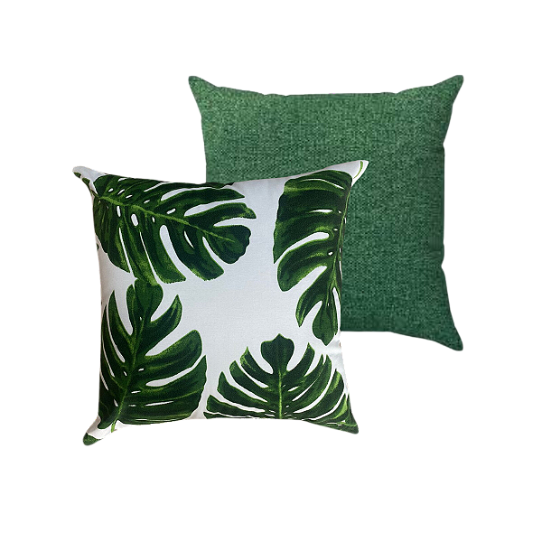 Kit 2 Capas de Almofada com Zíper - Costela de adão + Verde
