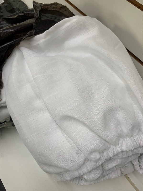 Saia para Cama Box Branca - Linho ou Voil