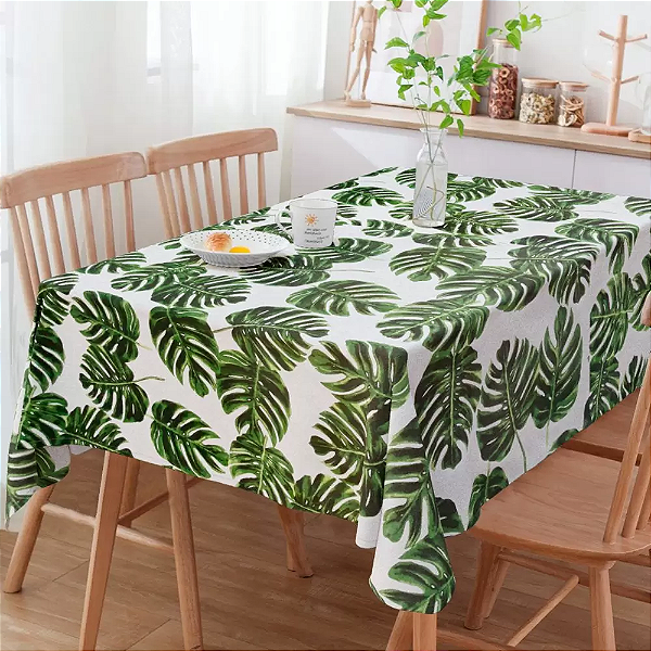 Toalha De Mesa Tecido -4 e 6 Lugares - Costela De Adão Jacquard Luxo