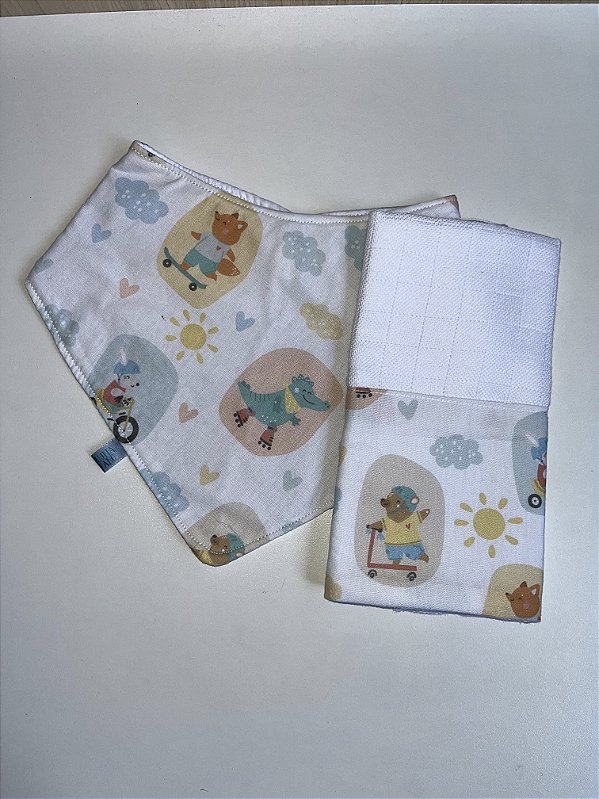 Kit fraldinha de boca + babador