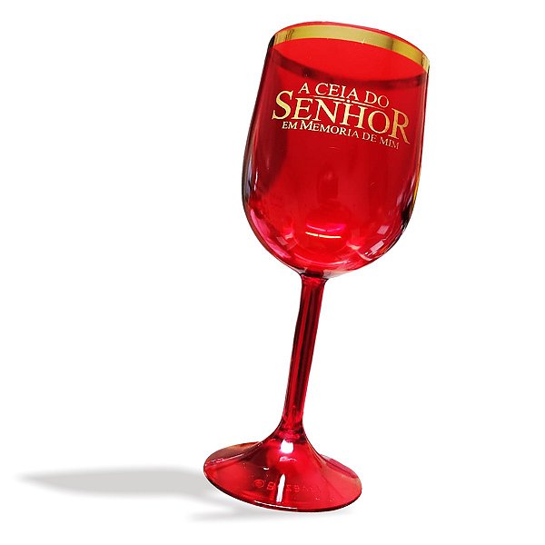 Taça de Acrílico Personalizada para Decoração - Escrita Ceia do Senhor (400ml)