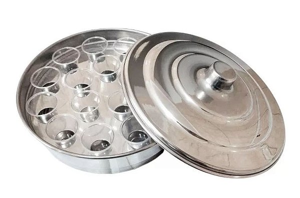 Bandeja de Alumínio para Cálices Santa Ceia - 16 Cálices