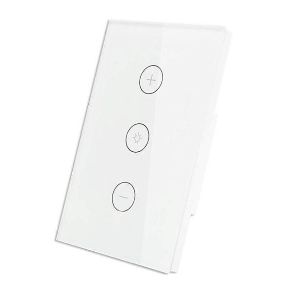Interruptor Branco Touch Smart Home Wifi Para 1 Lâmpada Dimmer Tuya