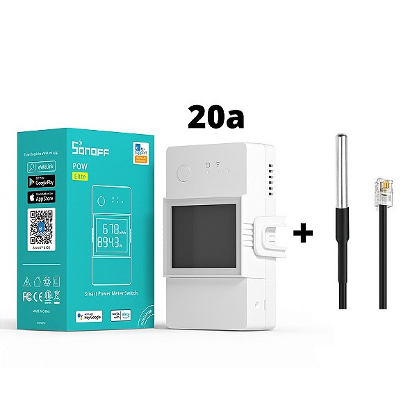 Sonoff TH20 Elite + Sensor de Temperatura a Prova de Água WTS01