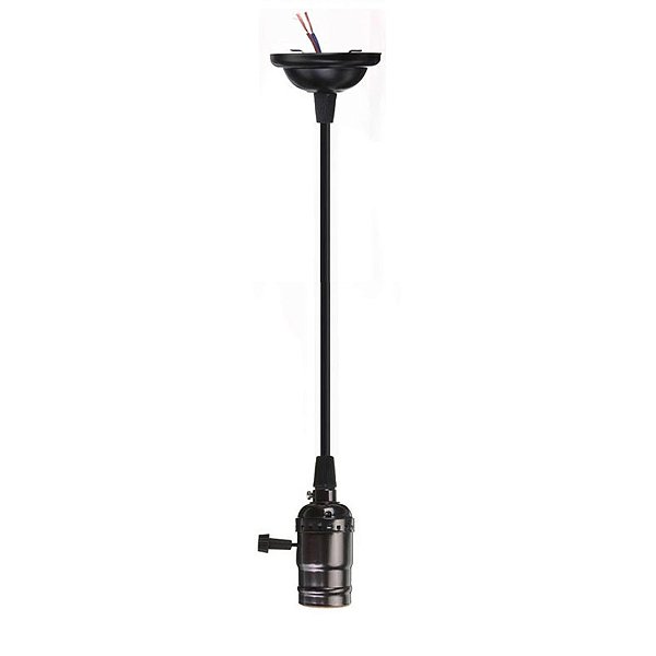 Pendente Industrial Retro Com Interruptor Cor Chumbo