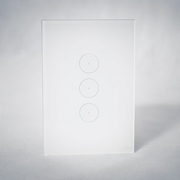 Interruptor Wi-fi Touch 3 Botões Wi-fi 4x2 Lumenx