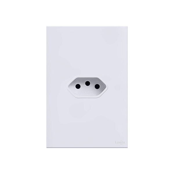 Tomada Simples Glass Espelho Em Acrílico 4x2 Lumenx