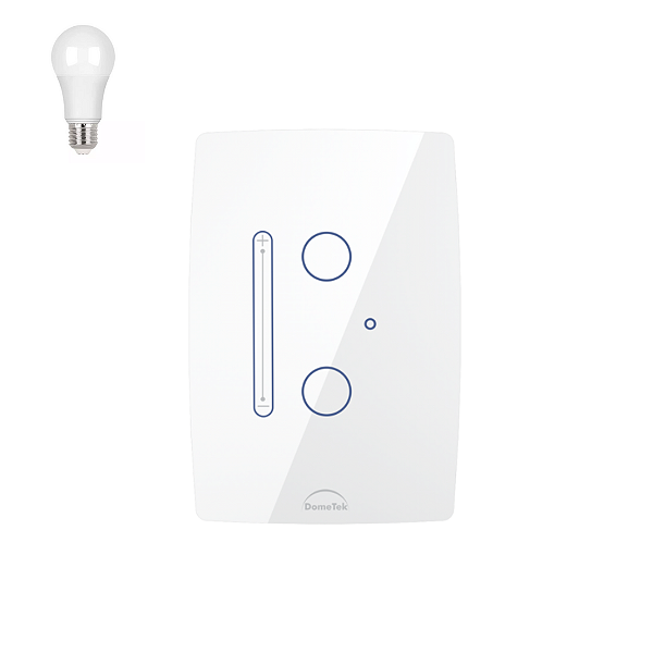 Interruptor Dimmer Wi-fi Touch para Lâmpada 2 Botões 4x2 Dometek