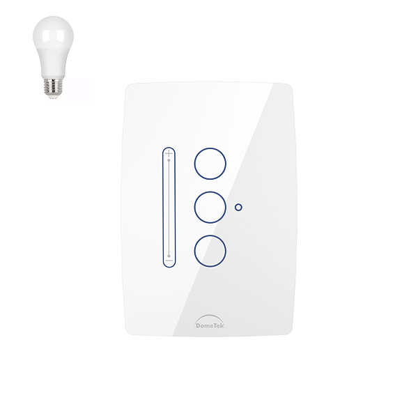 Interruptor Dimmer Wi-fi Touch para Lâmpada 3 Botões 4x2 Dometek
