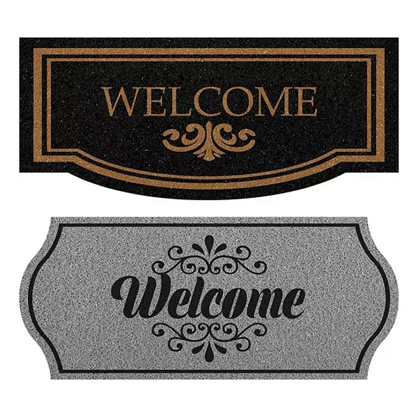 Tapete Capacho de Entrada Porta 30x70cm Alta Qualidade Welcome Antiderrapante Kapazi